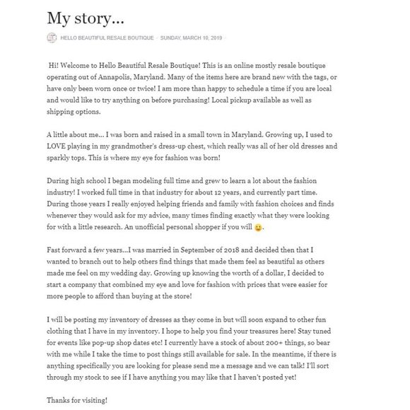 Meet your Posher, Hello Beautiful Resale Boutique! - Picture 2 of 3